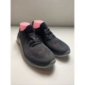 Crocs LiteRide Black Mesh Lace-Up Athletic Sneakers Men’s 9 Women’s 11